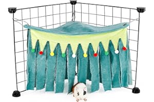 ONEJU Meerschweinchenversteck, 2er Pack Dreieckige Oben Versteck für Meerschweinchen, 3-Seitiger Kleintierverstecke für Meerschweinchen, Kaninchen, Chinchilla, Frettchen, Ohne Metallzäune. (Grün)