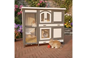 zooprinz brandneuer Hasenstall Krümmel - ideal für draußen, auch im Winter für Deine Lieblinge perfekt - Besonders einfach und schnell zu reinigen - Kleintierstall