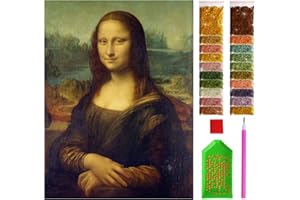 ARTULIO Pittura Diamante Fai da Te - Mona Lisa di Leonardo da Vinci - 30x40cm - Ricamo a Punto Croce Strass Diamante Painting, Diamond Painting Kit 5D DIY