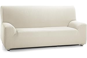 Martina Home Funda Sofá Elástico Túnez 3 Plazas Marfil, Funda de sofá Elastica, 3 Plazas (170 a 220 cm)