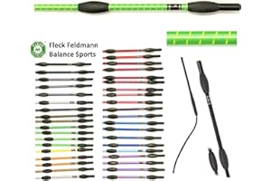 JA Horse Fleck Feldmann Balance Sports Dressurgerte Gerte Reitgerte (110 cm, hellgrün-gelb)