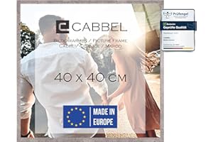 CABBEL Cornice 40x40 cm, betulla, robusta cornice in legno MDF, vetro Plexi infrangibile, da appendere, ideale