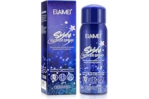 Pegciz Body Glitter Spray, Quick-Drying Waterproof Shiny Glitter Spray for Face,Body,Hair and Clothing,Glitter Hairspray Highlighter Shimmer Spray for Festival,Club,Party