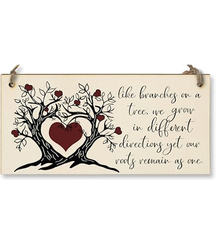 Familie Wie Äste An Einem Baum Wandschild – 12,7 X 25,4 Cm, PVC, Mit Seilaufhänger