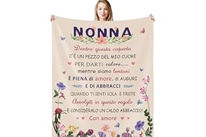 G-dake Coperta A Mia Nonna, Nonna Idee Regalo, Regalo Nonna Compleanno da Nipote, Regali per Nonna Natale Ringraziamento Festa Della Mamma Festa Della Nonna Coperta morbida 150x200cm