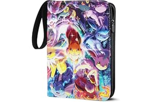 Scrapbook for Cards, 50 Pages 400 Pockets Trading Card Album, Portable Waterproof PU Card Holder Book Folder Book Trading Card Albums for Collectors yb4