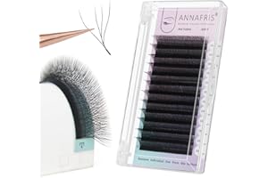 ANNAFRIS 4D Extension Ciglia W 0.07 LU Curva 9-13mm Premade Fan Lash Russian Volume Ventole Ciglia Ciuffetti 4D Eyelash Extension Professional(4D W 0.07 LU 9-13mm)