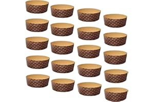 FAH FAMILY AT HOME Moule à Panettone à faible teneur en 1 kg de qualité supérieure (20 pièces) - Panettone professionnel en papier ondulé pur cellulose au micro-onde, résistant à la chaleur 220 °C