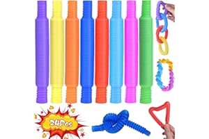 Giocattoli Sensoriali Mini Pop Tubes,CZMAO Giocattoli Sensoriali Colorati con Tubo Estensibile, Giocattoli Sensoriali Colorati Adatto a bambini,ragazzi e adulti per alleviare lo stress e l'ansia