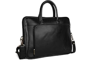 Gaja Leather Laptop bag for Men and women | Briefcase slim| Messenger bag | Shoulder Bag for men and women | Leather Satchel bag for work, business and school | office bag for ladies and gentlemen