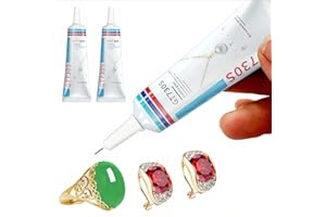 CUTIOLLY Schmuckkleber,Schmuckkleber Extra Stark Transparent,Bastelkleber Transparent Flüssig,Schmuckkleber für Ohrringe,Schmuckkleber Wasserfest,für Schmuckstein, Bastelarbeiten