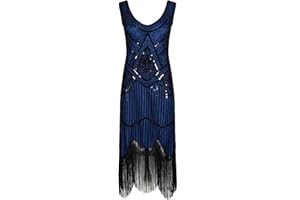 Ro Rox Norma 20er Jahre Kleid Gatsby Kleid Damen 20er Jahre Kostüm Charleston Kleid Fransenkleid