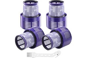 LCXCXY Confezione da 4 filtri HEPA con spazzola di pulizia per Dyson V10 SV12, V10 Cyclone Series, V10 Absolute, V10 Animal, V10 Total Clean. Filtro per Dyson V10 possono filtrare efficacemente l'aria