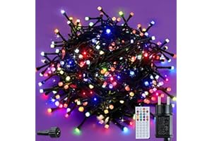 ZBQEJ Guirlande Lumineuse LED Noël, 30 m, 300 LED Multicolores, 8 Modes d'Éclairage, Télécommande, Intérieur/Extérieur (Couleur, 30M/300LED)