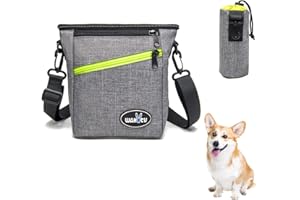 wakytu Leckerlibeutel für Hunde Futterbeutel Hundetraining Laufgürtel mit Trinkflasche Taschen wasserdichte Beutel Outdoor wasserdichte Taschen