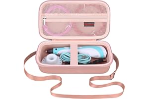 Elonbo Hard 3D Case for MYNT3D Super 3D Pen/for SCRIB3D P1 3D Printing Pen, Portable Storage Organizer Bag for Kids, Extra Mesh Pocket Fits PLA Filament and Stencil Book, Rose Gold (Case Only)
