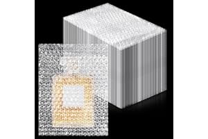 LOLYSIC 200 Stück Luftpolsterbeutel 15 x 20 cm Transparent,Bubble Wrap Polsterfolie,Luftpolstertaschen Knallfolie für Umzug und Versand Verpackung