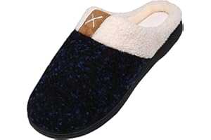 Mishansha Chausson Hommes Femmes Hiver Pantoufles Mousse Mémoire Peluche Chaud Chaussons Maison Antidérapantes Taille 36-47 EU