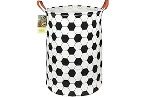 HUNRUNG Canasta de lavandería gran tela de lona canasta de almacenamiento ligero organizador de juguetes ropa sucia plegable impermeable dormitorio universitario dormitorio de baño(fútbol)