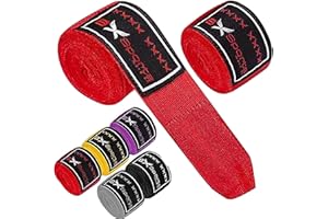 8XSPORTS MOVE ON 8Xsports Boxing Hand Wraps Inner Gloves for Boxing Wraps set - 4.5m Elasticated Thumb Loop Bandages Men Women Under Mitts Boxing Wrist Wraps Protection, Muay Thai MMA Kickboxing
