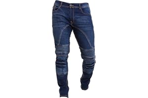 Qaswa Homme Moto Jeans Motards Pantalon Renforcée Aramide Protection Motorcycle Pants