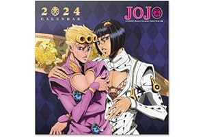Grupo Erik JoJo's Bizarre Adventure Wall Calendar 2024 12" x 12" | 12 Month Planner | Square Wall Calendar 2024 | Family Planner Calendar 2024 | Anime Calendar 2024 | + Free Poster