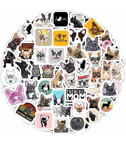 Adesivo Bulldog Francese per Auto, Moto, Parabrezza, Laptop, Decalcomania in Vinile, Regalo, Adesivi Fustellati per Vetro e Finestre