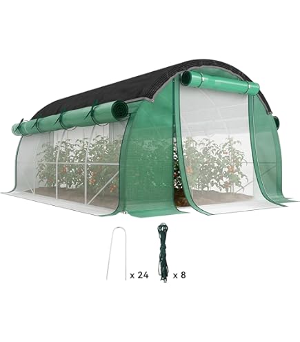 TOOLPORT Tunnelkas Foliekas Folietunnel 2x3m Winterbestendig Met Oprolbare Ramen Pe 180g M2 Wit Transparant 1296492171