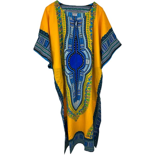 Robe Poncho Hippie Brodée - Tunique Caftan Maxi Gris - Viscose - Taille Unique - Style Bohème Plage