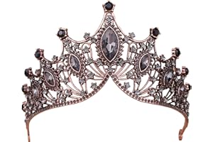 Vofler Crowns for Women, Tiara w/Crystal - Baroque Rhinestone Headband Headpiece for Queen Bridal Bride Girl Princess Wedding Prom Birthday Pageant Homecoming Halloween Costume Cosplay Party