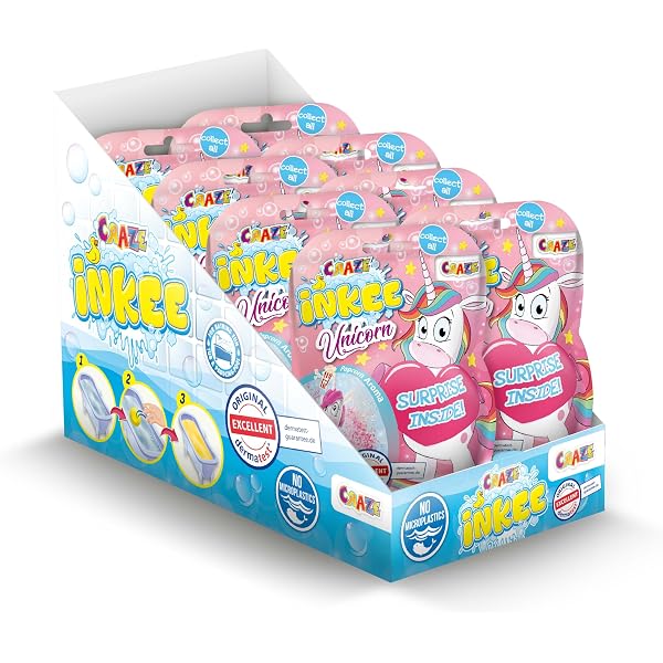 INKEE Moon Badebomben Set – 8 Stück, Mit Lavendelduft, Überraschung Innen, Für Kinder, TÜV-geprüft