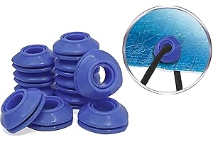 Simon & Co (Lot de 22) Oeillets pour bâche en plastique à clipser - Bleu - Diamètre intérieur 11mm, en bonus 3 patch de réparation de bâche