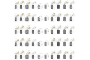 Hayaww 50 PCS Balai De Charbon Balai Charbon Moteur Electrique Brosse Carbone Rechange Universel Charbon pour Perceuse pour Ponceuses, Scies Circulaires Meuleuse D'angle 10 Tailles (A)