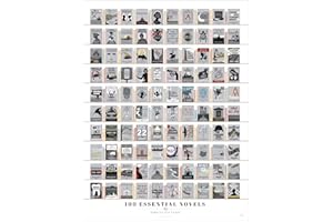 POP CHART LAB Pop Chart | 100 Essential Novels Scratch-Off Poster | 12" x 16" Scratch-Off Art Print | A Bucket List of the Top 100 Fiction Books | Literary Wall Decor for Home or Classroom | 100% Made in the USA