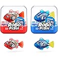 Robo Alive Robo Fish Series 3 Robotic Swimming ,2 Pack, Blue and Red, Swims in Multiple Directions, Battery Powered, Toy Fish, Pool Toy, bath toy (2 Pack, Blue and Red)