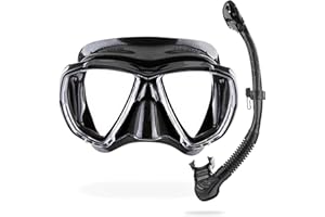 CRESSI Big Eyes - Maschera Singola Big Eyes o Combo Set Maschera + Snorkel Ultra Dry per Immersioni e Snorkeling, Taglia Unica, Adulti