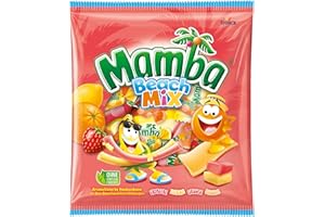 Mamba Beach Mix - 1 x 160g - Fruity Chew Sweets with Beach Surfer, Beach Sticks & Beach Bites by Mamba - Candy Mix Individually Wrapped