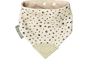 Cheeky Chompers Baby Bibs with Teether | 2 months+ Teething Bibs, Toddler Bibs | Reversible Dribble Bib & Baby Teether | Multi-Award Winning Neckerchew