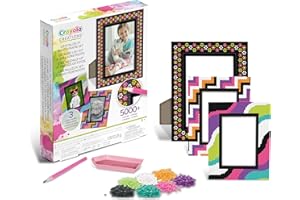 CRAYOLA Creations - Kit Cadres Photo Personnalisables avec Cristaux Colorés, Activité créative et Cadeau pour filles, à partir de 8 ans