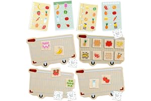 Nene Toys Mi Lista de Compra – Juego Educativo para Contar, Memoria y Asociar para Niños Desde 3 Años – Juego de Mesa Familiar – Juguete de Madera Magnético – Regalo Didáctico 3 4 5 6 7 Años