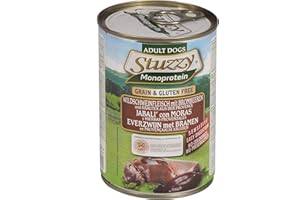 Stuzzy, Cibo Umido per Cani Adulti al Cinghiale, Monoproteico in Patè (6 Lattine da 400g)