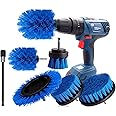 Brush Attachment Drill Set 6 Pieces Extended Drill Brushes Attachment Cleaning Brush Rim Brush Scrubber Cleaning Brush Kit for Rims, Bathtub, Tiles, Kitchen, Car, Sofa Corners & Grill
