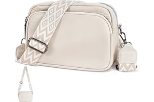 Wikay Bolso Bandolera Mujer Pequeño de Suave Cuero PU, Bolsos Mujer Bandolera para Movil Bandolera Pequeña Mujer con Cremallera y Correa Ajustable Regalos de San Valentín y Navidad