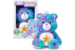 Basic Fun Care Bears Good Wishes Medium Plush Toy 35 cm – Soft, Fluffy Plush with Dazzling Belly Badge for Girls and Boys Aged 4+