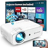 VANKYO L430W WiFi Mini Projector w/ 100 Inch Projector Screen, 6500 Lumens Portable Movie Projector Supports Full HD 1080P & 