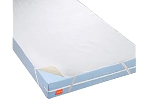 ‎SLEEPLING sleepling wasserundurchlässige Baby Molton Matratzenauflage, Inkontinenzauflage, Matratzenschoner mit atmungsaktiver Beschichtung, 95 Grad, Made in Germany, 60 x 120 bis 70 x 140 cm, weiß