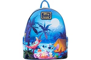 Loungefly Disney Stitch Camping Cuties Glow Mini sac à dos | Lilo & Stitch Sacs et sacs à dos