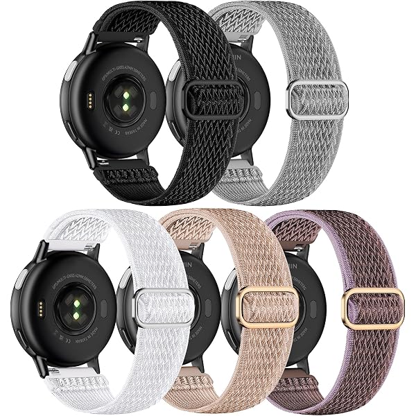 Bracelet Silicone Magnétique Pour Garmin (20 Mm) – Fermoir Pliable Réglable – Compatible Forerunner 55/245, Venu Sq, Vivoactive 3