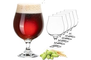 PLATINUX Bicchieri da birra 500 ml (max. 660 ml), set da 6 bicchieri da birra in vetro Crystalline