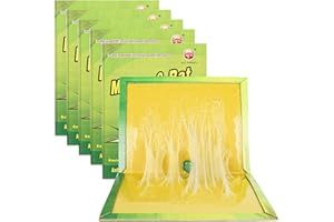 FONYA 5 Pack Sticky Pest Trap Boards - Extra Strong Glue & Thick Pads for Multi Insects, Non-Toxic, Indoor Outdoor Use In Kitchen Garden Office & Home